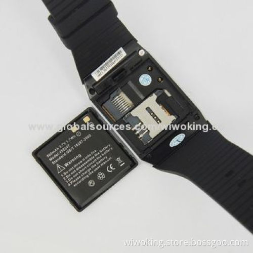 Watch Mobile Phone with Google's Android and Bluetooth Smartphone Design, 850/900/1,800/1,900MHz